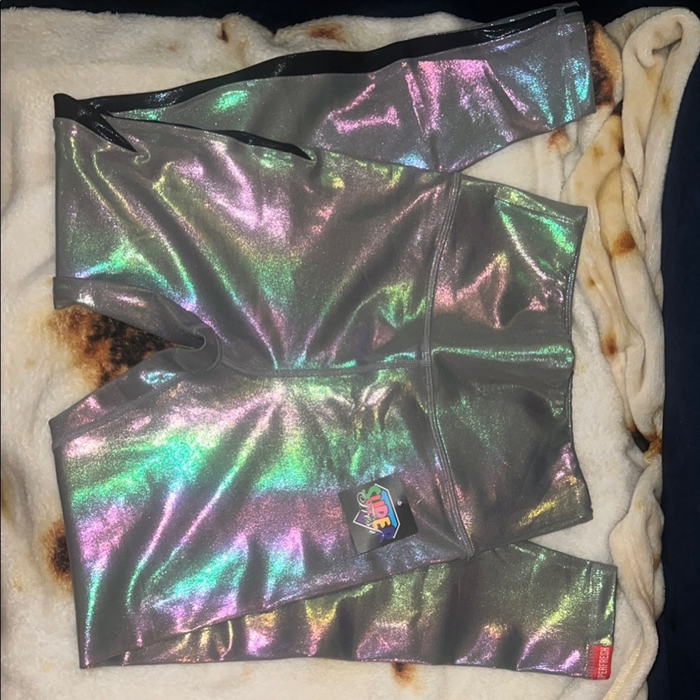 Superfresh Iridescent Leggings with Black Accent DEADSTOCK